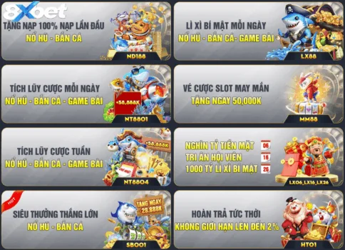 Những hình thức khuyến mãi slot 8xbet thường gặp